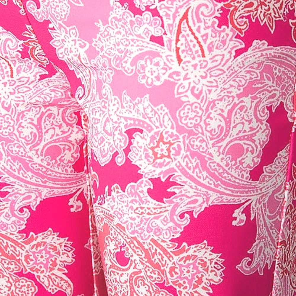 IBKUL Pink Paisley Ankle Pants Great pair of golf pants size 4 - Picture 7 of 16
